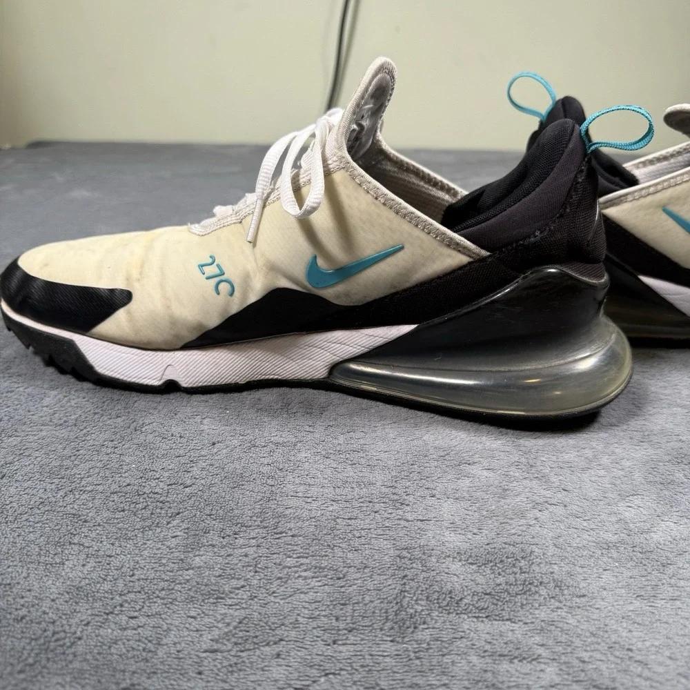 Nike Air Max 270 Golf Shoes Dusty Cactus Men's 12 White Spikeless